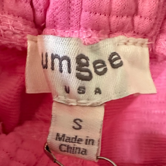 NWT Umgee Bright Pink Wide-Leg Knit Cropped Pants - Picture 2 of 4